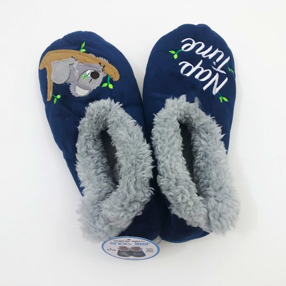 NWT Snoozies Women's Nap Time with Koala Bear Non Skid Slippers Large 9/10 - Picture 4 of 6